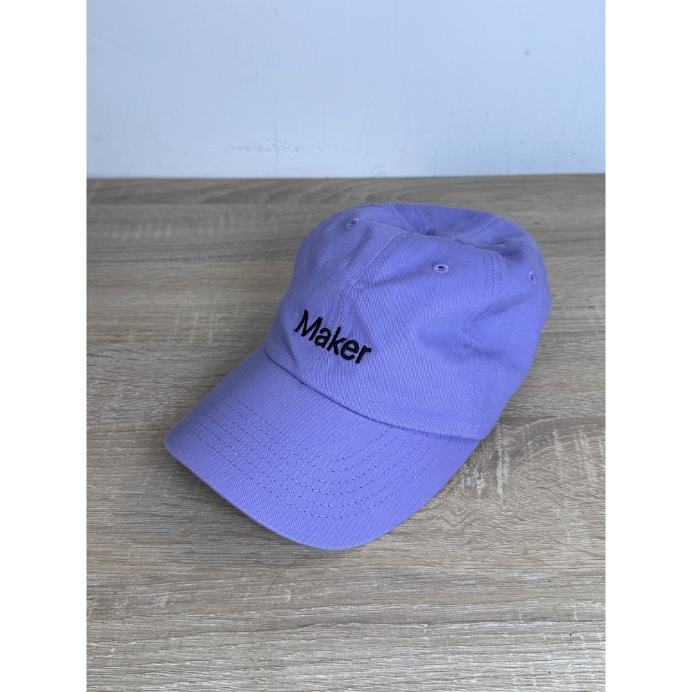 Maker Purple Cotton Baseball Cap Adjustable Dad Hat VC300 Lavender Embroidered